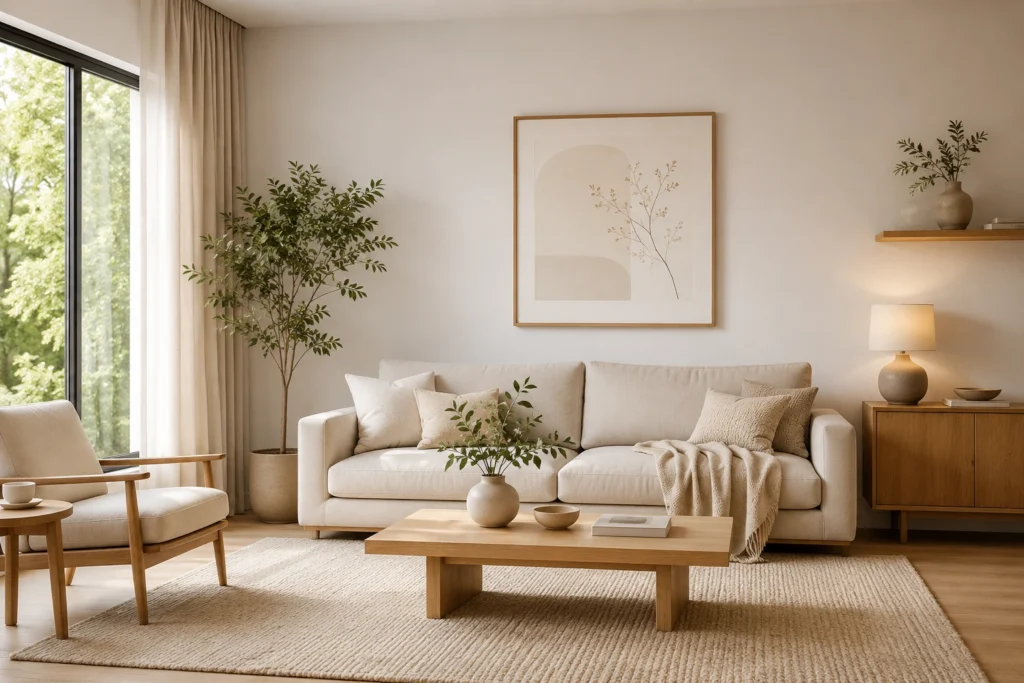 sala-minimalista-decoracao-moderna-1024x683 Decoração Barata para Sala Pequena: 10 Ideias Práticas
