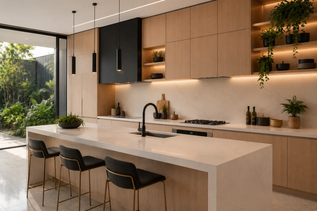cores-e-revestimentos-cozinha-moderna-1024x683 Cozinha Moderna: Ideias que Transformam Sua Casa com Estilo