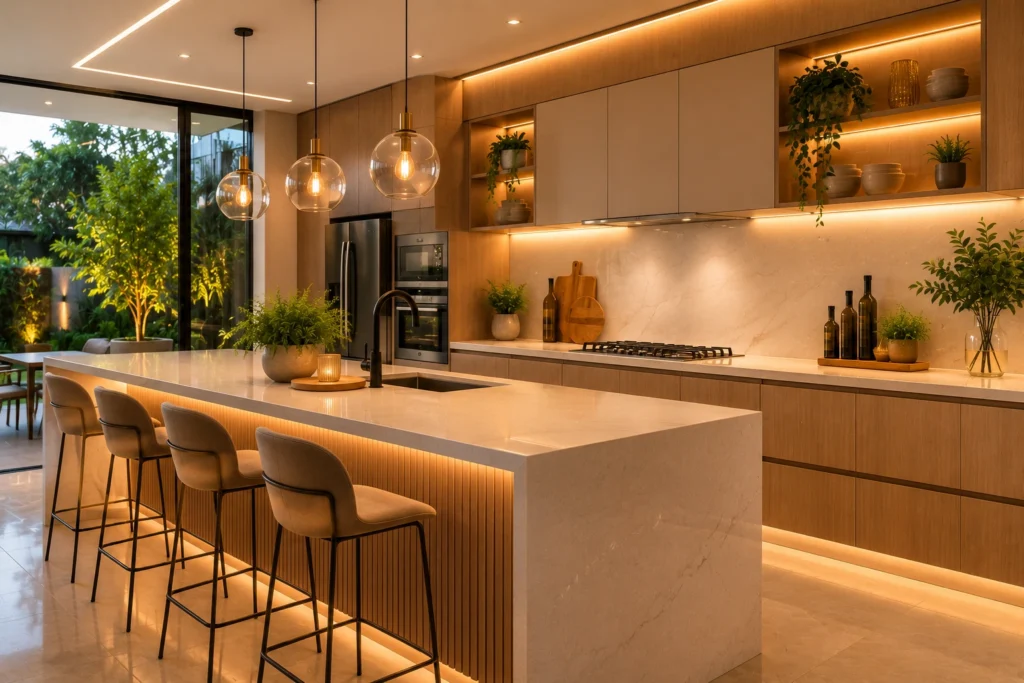 iluminacao-e-decoracao-cozinha-moderna-1024x683 Cozinha Moderna: Ideias que Transformam Sua Casa com Estilo