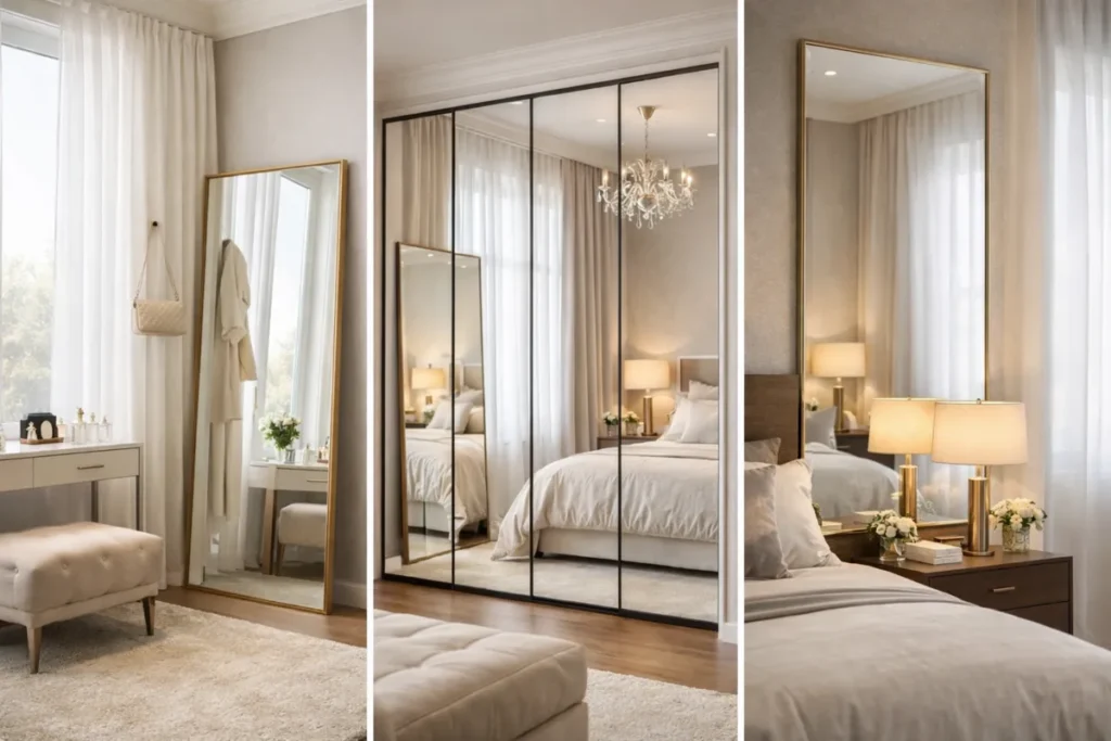 espelhos-decorativos-quarto-moderno-elegante-1024x683 Espelhos na Decoração: Amplie e Valorize Seu Lar