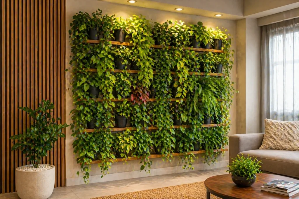 jardim-vertical-interno-barato-facil-de-fazer-1024x683 Jardim Vertical Barato para Apartamento Pequeno