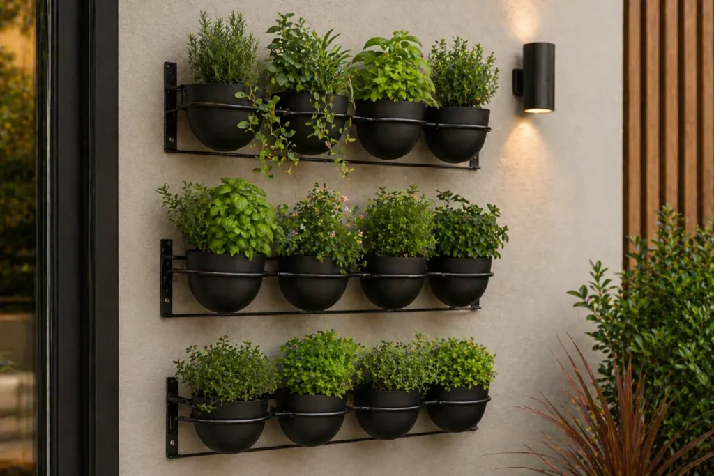 suporte-parede-vasos-jardim-vertical-moderno.webp-1024x683 Jardim Vertical Barato para Apartamento Pequeno