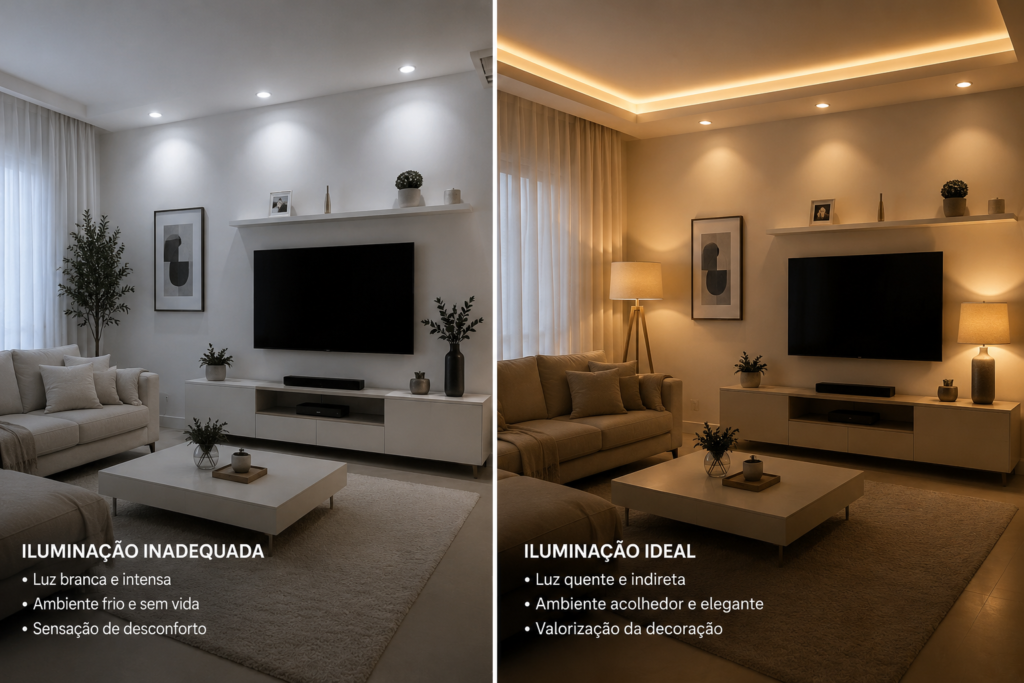 7 Erros de Decoração que Destroem a Elegância da sua Casa iluminacao-inadequada-sala-moderna-luz-quente-1024x683 iluminacao-inadequada-sala-moderna-luz-quente-1024x683 7 Erros de Decoração que Destroem a Elegância da sua Casa