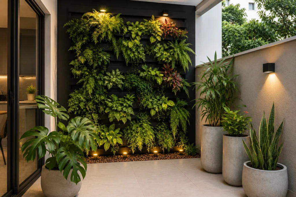 jardim-vertical-moderno-1024x683 Jardim Pequeno Moderno: 12 Ideias para Espaços Compactos