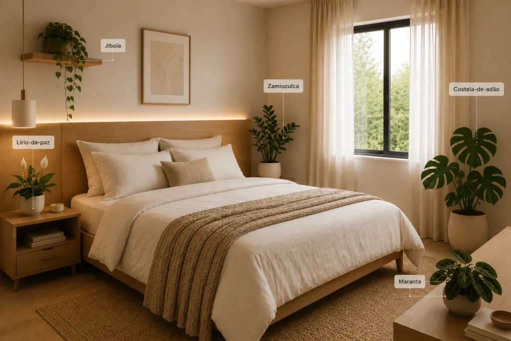 plantas-quarto-minimalista-acolhedor-1-1024x683 Quarto Minimalista Acolhedor: Design Elegante e Confortável