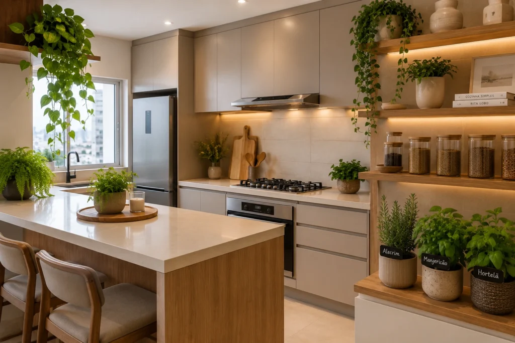 plantas-naturais-na-decoracao-da-cozinha-1024x683 12 Ideias de Cozinha Barata que Parecem de Luxo